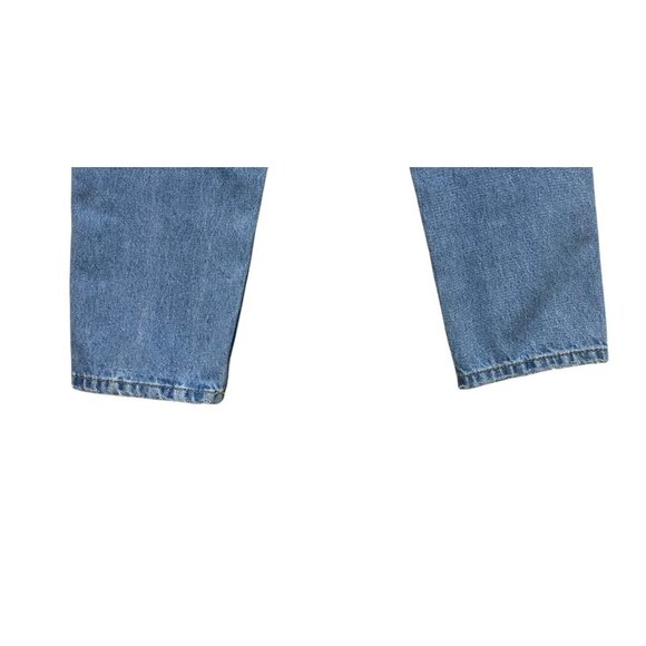 Zara Girls 'The Mom Fit' Medium Wash Straight Leg Distressed Pockets Sz 11-12 Yr - Picture 6 of 9